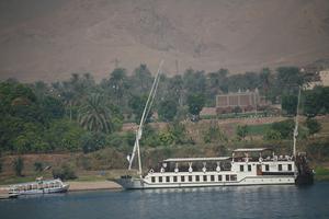 boat, day, East Timor, Egypt, Egypt, elevated, landmarks, natural light, palm, river, river Nile, tree, vegetation