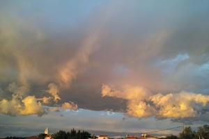 cloud, cloudy, Cumulonimbus, day, evening, eye level view, natural light, open space, sky, summer, Zadarska