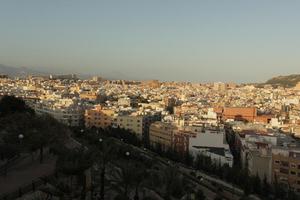 Alicante, cityscape, dusk, elevated, Spain, Valenciana