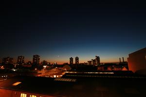 artificial lighting, cityscape, dusk, elevated, England, London, night, The United Kingdom