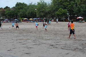 Bali, beach, children, day, dusk, eye level view, group, Indonesia, kids, playing, summer