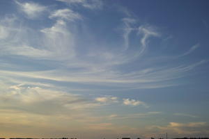 blue, Cirrus, cloud, Croatia, dusk, evening, eye level view, natural light, open space, sky, summer, Zadarska