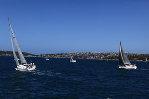 Australia, boat, day, eye level view, New South Wales, seascape, summer, sunny, Sydney, yacht