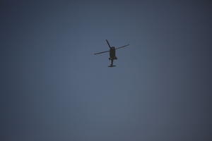 below, dusk, England, helicopter, London, The United Kingdom, transport, winter