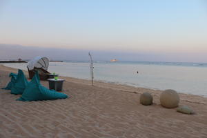 Bali, beach, cafe, chair, day, eye level view, furniture, Indonesia, summer, sunny, table