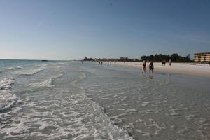 beach, day, eye level view, Florida, group, Sarasota, seascape, sunny, sunshine, The United States, walking, winter