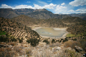 Arequipa, Arequipa, autumn, day, elevated, lake, mountain, natural light, Peru, sunny, valley, Valley of Volcanoes, vegetation