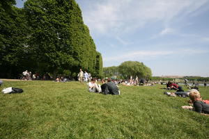 day, eye level view, France, grass, group, Ile-De-France, landmarks, Palace of Versailles, Paris, park, people, spring, summer, summer, sunny, tree, vegetation