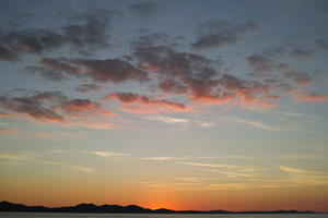 Altocumulus, cloud, Croatia, dusk, dusk, evening, eye level view, open space, sky, summer, sunset, sunset, Zadarska