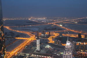 3-point perspective, above, aerial view, artificial lighting, bird