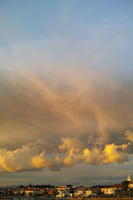 cloud, cloudy, Cumulonimbus, evening, eye level view, natural light, open space, sky, summer, sunset, Zadarska