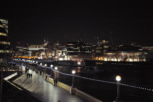 autumn, city, cityscape, elevated, England, evening, London, night, river, The United Kingdom