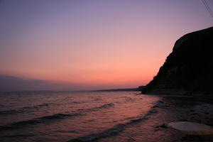 Bulgaria, clear, cliff, dusk, elevated, seascape, silhouette, sky, Varna