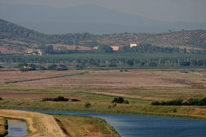 afternoon, day, direct sunlight, elevated, Grosseto, Italia , natural light, river, summer, Toscana, valley, vegetation