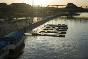 California, day, dockside, elevated, summer, sunset, The United States