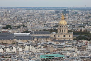 aerial view, autumn, cathedral, city, cityscape, day, diffuse, diffused light, France, Ile-De-France, Paris