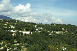 Chateauneuf, clear, day, elevated, eye level view, France, mountain, Provence Alpes Cote D