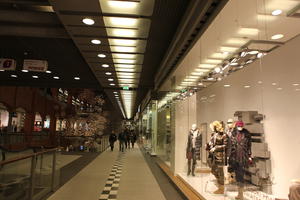 artificial lighting, ceiling, eye level view, interior, light, Poland, Poznan, retail, shopping centre, Wielkopolskie