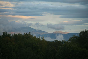 Chateauneuf, cloud, cloudy, dusk, elevated, France, mountain, Provence Alpes Cote D