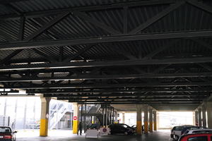 car park, ceiling, Croatia, day, eye level view, natural light, shady, Splitsko-Dalmatinska, spring