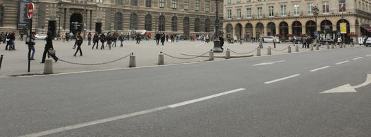 autumn, day, diffuse, diffused light, eye level view, France, group, Ile-De-France, natural light, Paris, people, street, walking