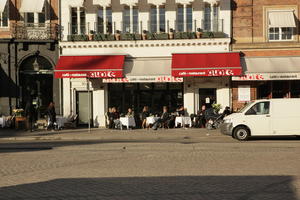 cafe, Copenhagen , day, eye level view, Kobenhavn, pavement, street, sunny, winter