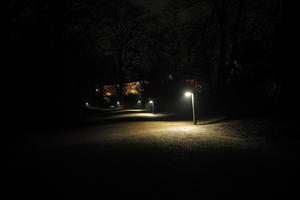 alley, artificial lighting, Copenhagen , Denmark, eye level view, Kobenhavn, night, outdoor lighting