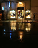 artificial lighting, Bari, eye level view, Italia , night, Puglia, retail, shop, street, winter