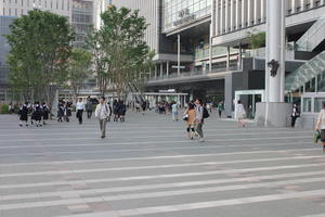 above, asian, day, eye level view, Fukuoka, Fukuoka, group, Japan, natural light, people, spring, square