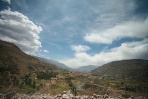 Arequipa, Arequipa, autumn, day, eye level view, moorland, mountain, natural light, Peru, sunny, valley, Valley of Volcanoes, vegetation