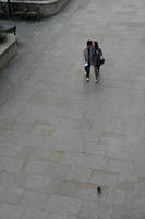 casual, couple, day, diffuse, diffused light, elevated, England, front, London, pavement, summer, The United Kingdom, walking