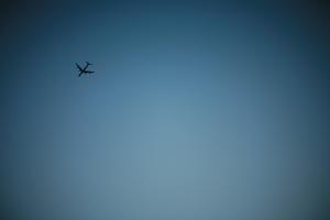 airplane, below, clear, dusk, England, evening, London, sky, The United Kingdom