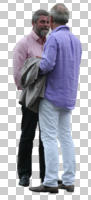 back, caucasian, couple, cutout, cutout couples, cutout people, day, diffuse, diffused light, eye level view, people, standing, summer