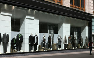 Austria, day, eye level view, mannequin, natural light, shopfronts, store, street, summer, Vienna, Wien