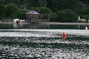 buoy, Croatia, Croatia, day, dusk, eye level view, seascape, shack, tree, vegetation