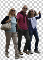 casual, cutout, cutout groups, cutout people, day, diffuse, diffused light, eye level view, front, group, natural light, people, summer, walking