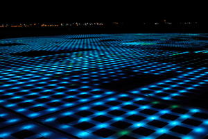 artificial lighting, Croatia, eye level view, floor, LED, night, plaza, spring, urban, wet, Zadar, Zadarska