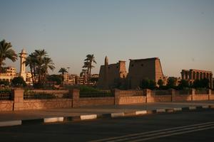 day, dusk, East Timor, Egypt, Egypt, eye level view, natural light, palm, ruin, street, vegetation