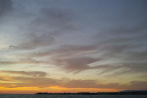 Cirrus, cloud, dusk, dusk, evening, eye level view, natural light, open space, sky, summer, Zadarska