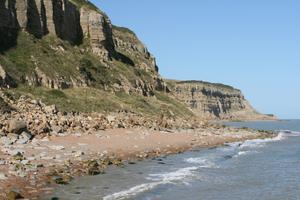 beach, bright, cliff, day, England, eye level view, Hastings, summer, The United Kingdom