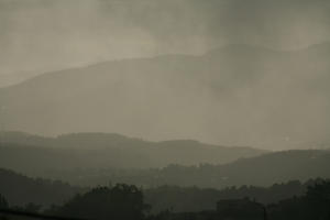 Chateauneuf, cloud, dusk, elevated, France, mountain, overcast, Provence Alpes Cote D