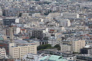 aerial view, autumn, city, cityscape, day, diffuse, diffused light, France, Ile-De-France, Paris