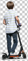 back, boy, cutout, cutout kids, cutout people, day, eye level view, kids, skating, standing, summer, sunny