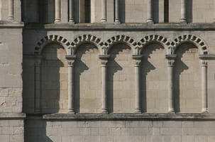 day, decorative, eye level view, facade, sunny, texture, wall