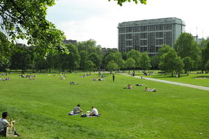 day, elevated, England, grass, Hyde Park, London, park, people, sitting, spring, sunny, The United Kingdom, vegetation