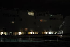 artificial lighting, building, building, Croatia, eye level view, housing block, night, residential, spring, Zadar, Zadarska