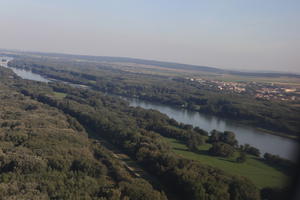 aerial view, Austria, day, forest, natural light, river, sunny, vegetation, Vienna, Wien