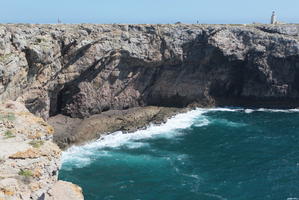 cliffs, day, elevated, looking down, open space, Portugal, Portugal, rocks, Sagres, seascape, shore, summer, sunlight, sunny, waves