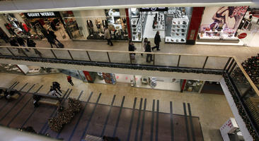 artificial lighting, elevated, indoor lighting, interior, Krakow, Malopolskie, Poland, shop, shopfronts, shopping centre