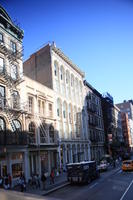 building, day, elevated, facade, Manhattan, New York, stair, street, sunny, The United States, truck